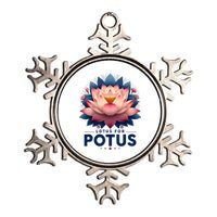 Kamala Harris 2024 Lotus For Potus Trending President Metallic Star Ornament