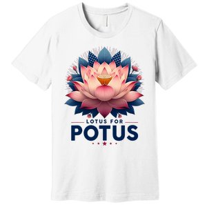 Kamala Harris 2024 Lotus For Potus Trending President Premium T-Shirt