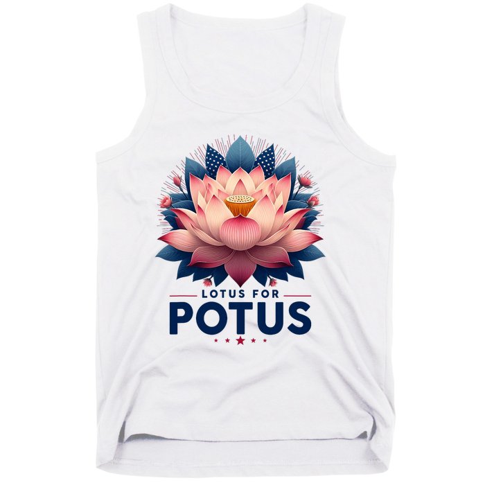 Kamala Harris 2024 Lotus For Potus Trending President Tank Top