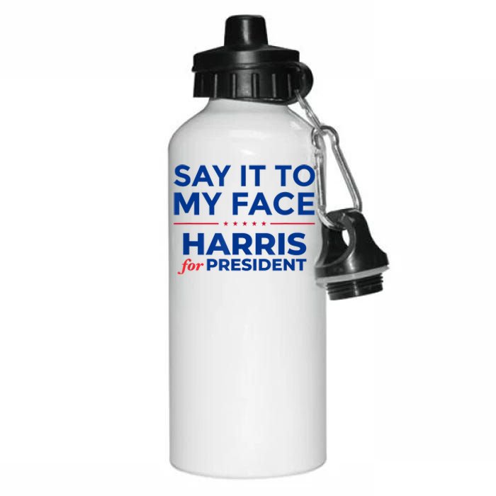 Kamala Harris 2024 Say It To My Face Aluminum Water Bottle