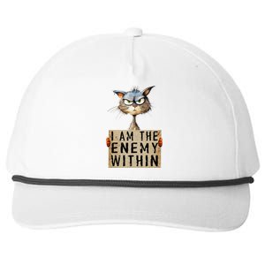 Kamala Harris 2024 I Am The Enemy Within For Women Snapback Five-Panel Rope Hat