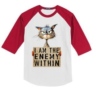 Kamala Harris 2024 I Am The Enemy Within For Women Kids Colorblock Raglan Jersey