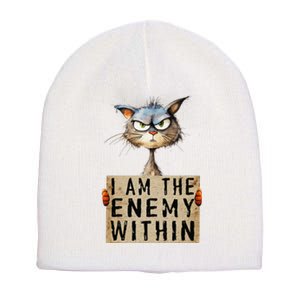 Kamala Harris 2024 I Am The Enemy Within For Women Short Acrylic Beanie