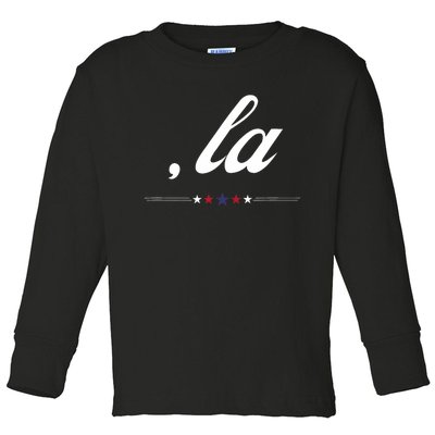 Kamala Harris 2024 ( La) Toddler Long Sleeve Shirt