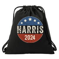 Kamala Harris 2024 For President Campaign Us Flag Drawstring Bag