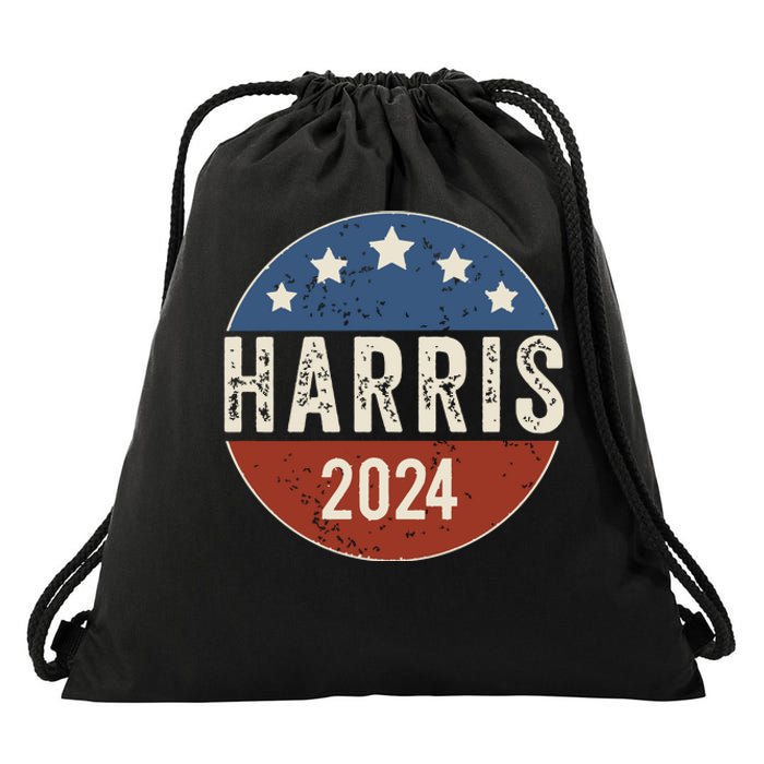 Kamala Harris 2024 For President Campaign Us Flag Drawstring Bag