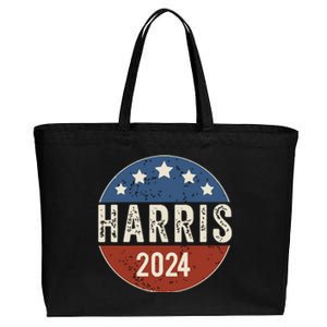 Kamala Harris 2024 For President Campaign Us Flag Cotton Canvas Jumbo Tote