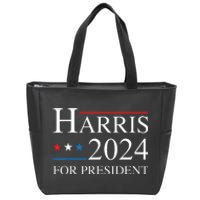 Kamala Harris 2024 For President Election Campaign Zip Tote Bag