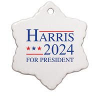 Kamala Harris 2024 For President Election Campaign Ceramic Star Ornament