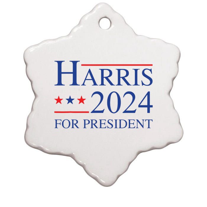 Kamala Harris 2024 For President Election Campaign Ceramic Star Ornament