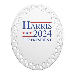 Kamala Harris 2024 For President Election Campaign Ceramic Oval Ornament