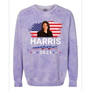 Kamala Harris 2024 Kamala Harris For President 2024 Colorblast Crewneck Sweatshirt