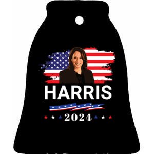 Kamala Harris 2024 Kamala Harris For President 2024 Ceramic Bell Ornament