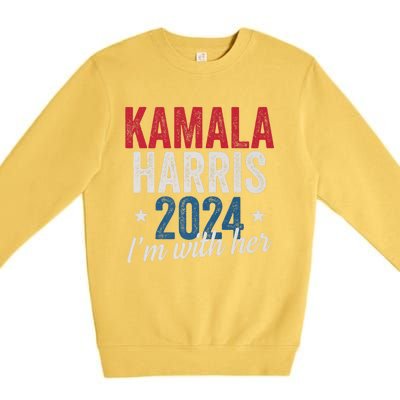 Kamala Harris 2024 Support IM With Her Kamala Harris 2024 Premium Crewneck Sweatshirt