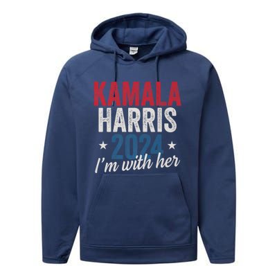 Kamala Harris 2024 Support IM With Her Kamala Harris 2024 Performance Fleece Hoodie