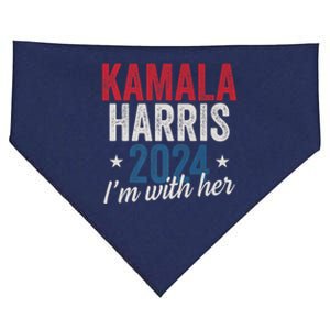 Kamala Harris 2024 Support IM With Her Kamala Harris 2024 USA-Made Doggie Bandana