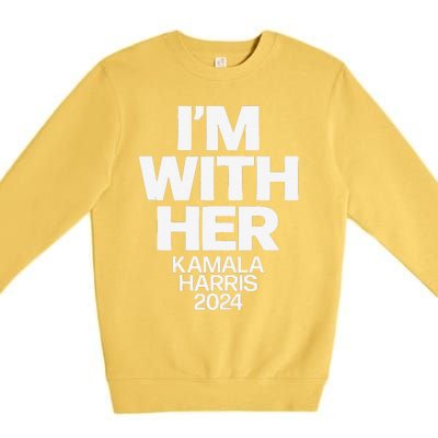 Kamala Harris 2024 Support Im With Her Kamala Harris 2024 Premium Crewneck Sweatshirt