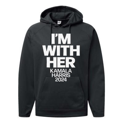 Kamala Harris 2024 Support Im With Her Kamala Harris 2024 Performance Fleece Hoodie