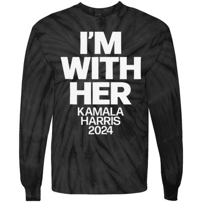 Kamala Harris 2024 Support Im With Her Kamala Harris 2024 Tie-Dye Long Sleeve Shirt