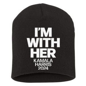 Kamala Harris 2024 Support Im With Her Kamala Harris 2024 Short Acrylic Beanie