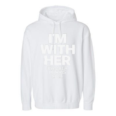 Kamala Harris 2024 Support Im With Her Kamala Harris 2024 Garment-Dyed Fleece Hoodie