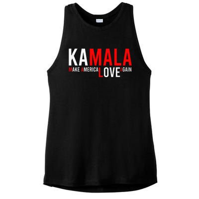 Kamala Harris 2024 For President Make America Love Again Ladies PosiCharge Tri-Blend Wicking Tank