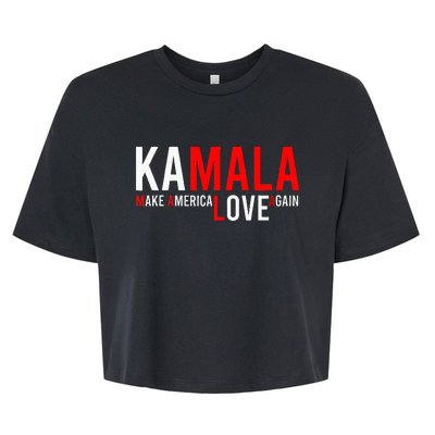 Kamala Harris 2024 For President Make America Love Again Bella+Canvas Jersey Crop Tee