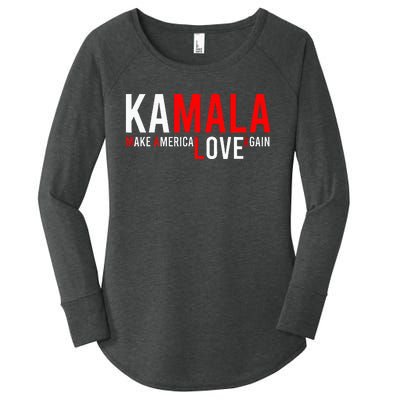 Kamala Harris 2024 For President Make America Love Again Women's Perfect Tri Tunic Long Sleeve Shirt