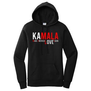 Kamala Harris 2024 For President Make America Love Again Women's Pullover Hoodie