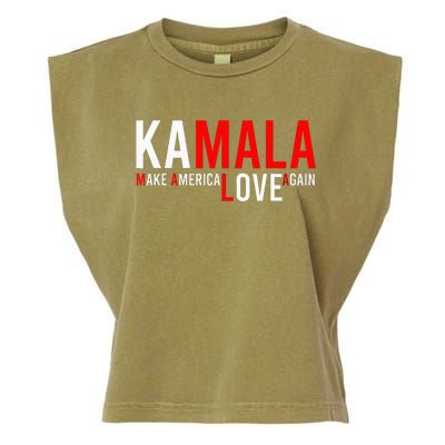 Kamala Harris 2024 For President Make America Love Again Garment-Dyed Women's Muscle Tee