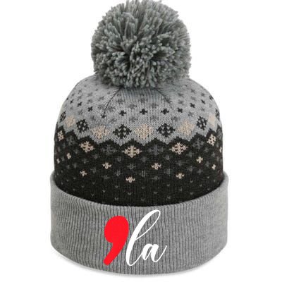 Kamala Harris 2024 President Comma La The Baniff Cuffed Pom Beanie