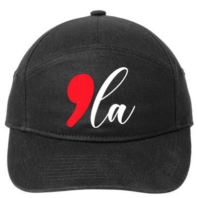 Kamala Harris 2024 President Comma La 7-Panel Snapback Hat