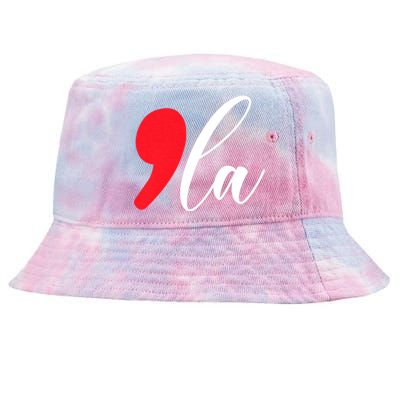 Kamala Harris 2024 President Comma La Tie-Dyed Bucket Hat