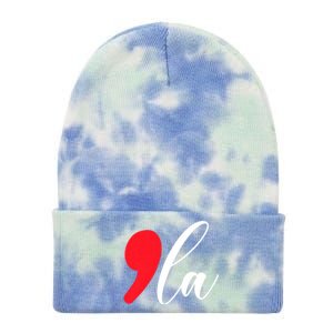 Kamala Harris 2024 President Comma La Tie Dye 12in Knit Beanie