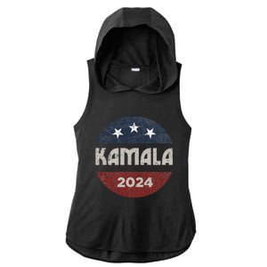 Kamala Harris 2024 For President Campaign Ladies PosiCharge Tri-Blend Wicking Draft Hoodie Tank