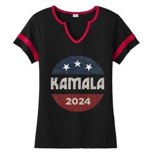 Kamala Harris 2024 For President Campaign Ladies Halftime Notch Neck Tee