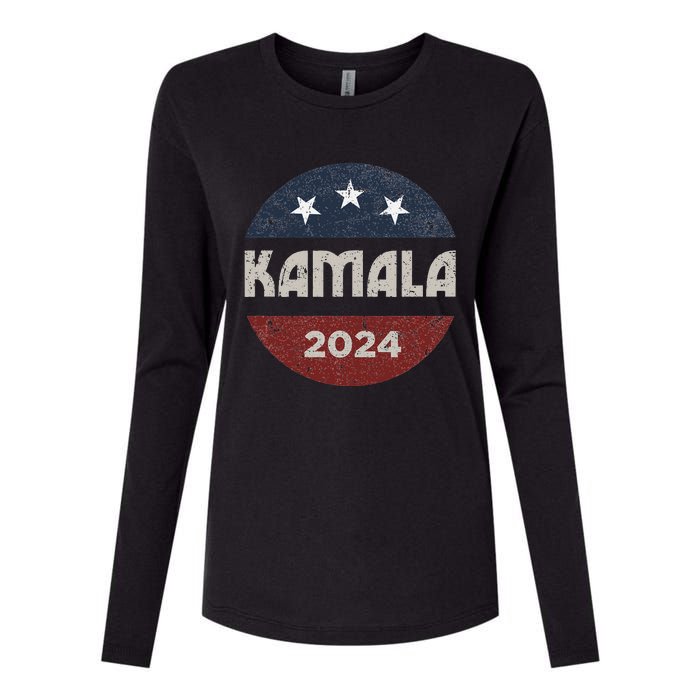 Kamala Harris 2024 For President Campaign Womens Cotton Relaxed Long Sleeve T-Shirt