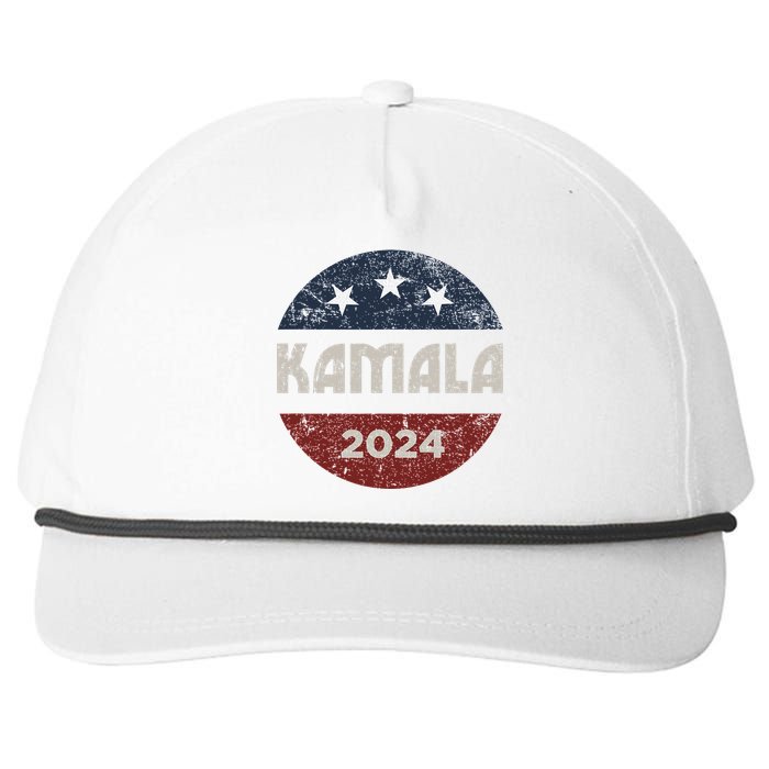 Kamala Harris 2024 For President Campaign Snapback Five-Panel Rope Hat