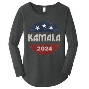 Kamala Harris 2024 For President Campaign Women's Perfect Tri Tunic Long Sleeve Shirt