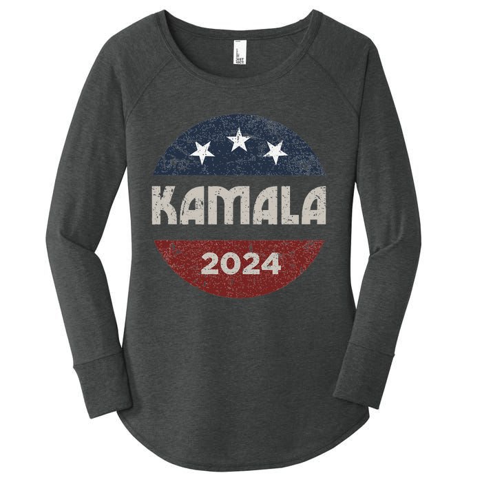 Kamala Harris 2024 For President Campaign Women's Perfect Tri Tunic Long Sleeve Shirt