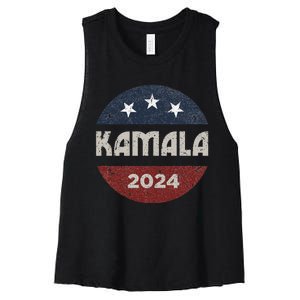 Kamala Harris 2024 For President Campaign Women's Racerback Cropped Tank