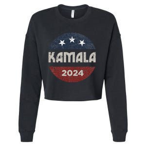 Kamala Harris 2024 For President Campaign Cropped Pullover Crew