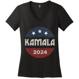 Kamala Harris 2024 For President Campaign Women's V-Neck T-Shirt