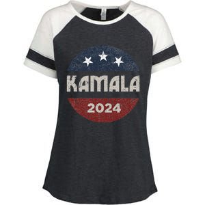 Kamala Harris 2024 For President Campaign Enza Ladies Jersey Colorblock Tee