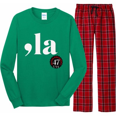 Kamala Harris 2024 President Comma La Funny Long Sleeve Pajama Set