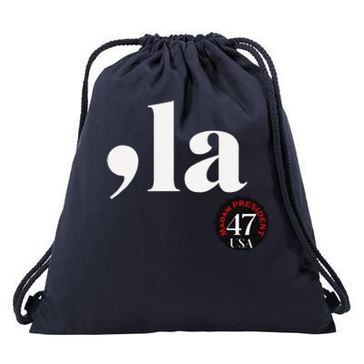 Kamala Harris 2024 President Comma La Funny Drawstring Bag