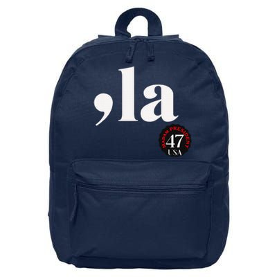 Kamala Harris 2024 President Comma La Funny 16 in Basic Backpack