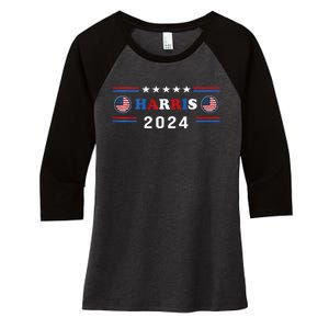 Kamala Harris 2024 For President Kamala Harris Tim Premium Women's Tri-Blend 3/4-Sleeve Raglan Shirt