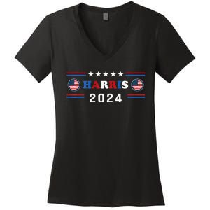 Kamala Harris 2024 For President Kamala Harris Tim Premium Women's V-Neck T-Shirt