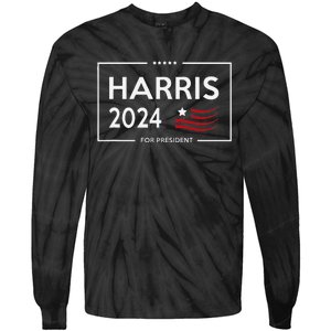 Kamala Harris 2024 For President Campaign Tie-Dye Long Sleeve Shirt